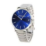 Coach Charles Blue Dial Silver Steel Strap Watch for Men - 14602429 Authentic Buy Shop Now