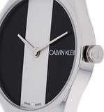 Calvin Klein Rebel White Black Dial White Leather Strap Watch for Women - K8P231L1 Authentic Buy Shop Now