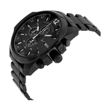 Diesel Mega Chief Chronograph Black Dial Black Steel Strap Watch For Men - DZ4283 Authentic Buy Shop Now