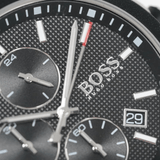 Hugo Boss Velocity Black Dial Black Leather Strap Watch for Men - 1513716 Authentic Buy Shop Now