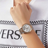 Versace Sport Tech Chronograph While Dial Two Tone Steel Strap Watch for Men - VELT00319 Authentic Buy Shop Now