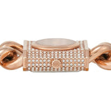 Michael Kors Chain Lock Three-Hand Rose Gold Dial Rose Gold Steel Strap Watch for Women - MK4827 Authentic Buy Shop Now