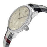 Burberry The Classic Horseferry Silver Dial Black Leather Strap Watch for Men - BU10002 Authentic Buy Shop Now