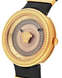Versace V Metal Icon Gold Dial Black & Gold Strap Watch for Women - VLC030014 Authentic Buy Shop Now