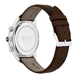Hugo Boss Grand Prix Grey Dial Brown Leather Strap Watch for Men - 1513476 Authentic Buy Shop Now