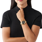 Michael Kors Bradshaw Chronograph Black Dial Gold Steel Strap Watch For Women - MK6959 Authentic Buy Shop Now