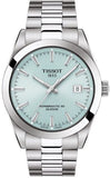 Tissot Gentleman Powermatic 80 Silicium Ice Blue Silver Steel Strap Watch For Men - T127.407.11.351.00 Authentic Buy Shop Now