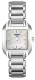 Tissot T Wave Diamonds Mother of Pearl Dial Silver Steel Strap Watch for Women - T02.1.285.74 Authentic Buy Shop Now