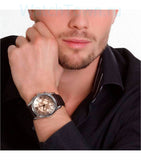 Emporio Armani Valente Chronograph Brown Dial Brown Leather Strap Watch For Men - AR1785 Authentic Buy Shop Now