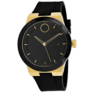 Movado Bold Black Dial Black Rubber Strap Watch for Men - 3600623 Authentic Buy Shop Now