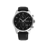 Hugo Boss Skymaster Black Dial Black Leather Strap Watch for Men - 1513782 Authentic Buy Shop Now