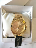 Guess Crystal Multifunction Gold Dial Gold Steel Strap Watch for Women - W0778L2 Authentic Buy Shop Now