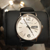 Marc Jacobs Fergus White Dial Black Leather Strap Watch for Men - MBM5076 Authentic Buy Shop Now