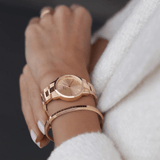 Daniel Wellington Iconic Link Unitone Rose Gold Dial Rose Gold Steel Strap Watch For Women - DW00100401 Authentic Buy Shop Now