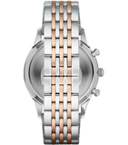 Emporio Armani Sportivo Chronograph Silver Dial Two Tone Steel Strap Watch For Men - AR5999 Authentic Buy Shop Now