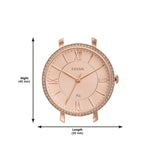 Fossil Jacqueline Quartz Rose Gold Dial Rose Gold Mesh Strap Watch for Women - ES4628 Authentic Buy Shop Now