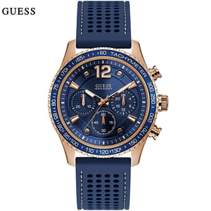 Guess Fleet Blue Dial Blue Rubber Strap Watch for Men - W0971G3 Authentic Buy Shop Now