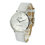 Coach Slim Easton Silver Dial Silver Leather Strap Watch for Women - 14502685 Authentic Buy Shop Now