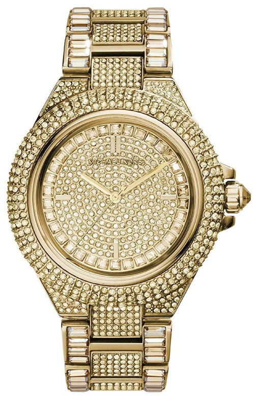 Michael Kors Camille Diamonds Gold Dial Gold Steel Strap Watch for Women - MK5720 Authentic Buy Shop Now