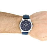 Hugo Boss Professional Chronograph Blue Dial Blue Silicone Strap Watch for Men - 1513526 Authentic Buy Shop Now