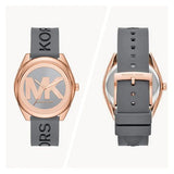 Michael Kors Janelle Three Hand Grey Dial Grey Rubber Strap Watch For Women - MK7314 Authentic Buy Shop Now