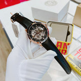 Fossil Townsman Automatic Skeleton Black Dial Black Leather Strap Watch for Men - ME3084 Authentic Buy Shop Now