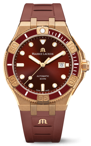 Maurice Lacroix Aikon Venturer Asia Special Edition Red Dial Red Rubber Strap Watch For Men - AI6058-BRZ6B-530-6 Authentic Buy Shop Now