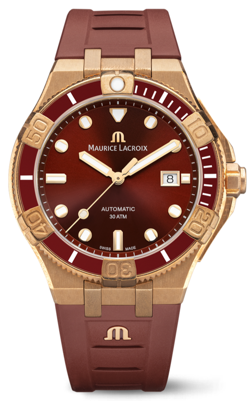 Maurice Lacroix Aikon Venturer Asia Special Edition Red Dial Red Rubber Strap Watch For Men - AI6058-BRZ6B-530-6 Authentic Buy Shop Now