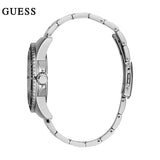 Guess G Twist Diamonds Silver Dial Silver Steel Strap Watch For Women - W1201L1 Authentic Buy Shop Now