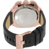 Diesel BAMF Chronograph Black Dial Black Leather Strap Watch For Men - DZ7346 Authentic Buy Shop Now