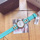 Guess Intrepid 2 Silver Dial Two Tone Rubber Strap Watch For Women - W0325L4 Authentic Buy Shop Now
