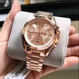 Michael Kors Bradshaw Rose Gold Dial Rose Gold Steel Strap Watch for Women - MK5503 Authentic Buy Shop Now