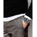 Hugo Boss Aeroliner Blue Dial Silver Steel Strap Watch for Men - 1513183 Authentic Buy Shop Now