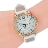 Guess Swirl Quartz Silver Dial White Rubber Strap Watch For Women - W1096l2 Authentic Buy Shop Now