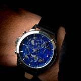 Tommy Hilfiger Henry Chronograph Blue Dial Brown Leather Strap Watch For Men -1710476 Authentic Buy Shop Now