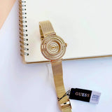 Guess Dream Quartz Gold Dial Gold Mesh Strap Watch For Women - GW0550L2 Authentic Buy Shop Now