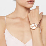 Guess Chiffon Rose Gold Dial Mesh Bracelet Watch For Women - W1083L3 Authentic Buy Shop Now