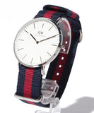 Daniel Wellington Classic Oxford White Dial Two Tone Nylon Strap Watch For Men - DW00100015 Authentic Buy Shop Now