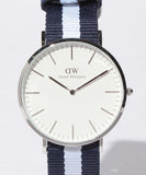 Daniel Wellington Classic Glasgow White Dial Two Tone NATO Strap Watch For Men - DW00100018 Authentic Buy Shop Now