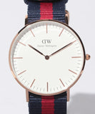 Daniel Wellington Classic Oxford White Dial Two Tone NATO Strap Watch For Women - DW00100029 Authentic Buy Shop Now