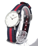 Daniel Wellington Classy Oxford White Dial Two Tone Nylon Strap Watch For Women - DW00100072 Authentic Buy Shop Now