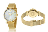 Emporio Armani Retro Gold Dial Gold Mesh Bracelet Watch For Women - AR1957 Authentic Buy Shop Now