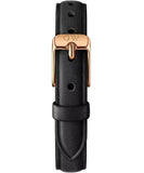 Daniel Wellington Quadro White Dial Black Leather Strap Watch For Women - DW00100434 Authentic Buy Shop Now