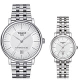 Tissot T Classic Carson Premium Powermatic 80 White Dial Silver Steel Strap Watch For Men - T122.407.11.031.00 Authentic Buy Shop Now