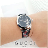 Gucci Le Marche Des Merveilles Black Dial Black Leather Strap Unisex Watch - YA1264007 Authentic Buy Shop Now