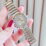 Swarovski Lovely Crystals Mother of Pearl Dial Two Tone Steel Strap Watch for Women - 1187022 Authentic Buy Shop Now