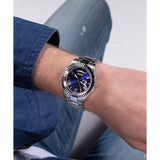Guess Connoisseur Blue Dial Silver Steel Strap Watch for Men - GW0265G7 Authentic Buy Shop Now
