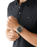 Michael Kors Sullivan Chronograph Black Dial Grey Steel Strap Watch For Men - MK8970 Authentic Buy Shop Now