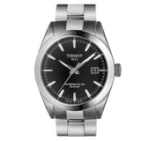 Tissot Gentleman Powermatic 80 Silicium Black Dial Silver Steel Strap Watch For Men - T127.407.11.051.00 Authentic Buy Shop Now