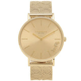 Coach Perry Gold Dial Gold Mesh Bracelet Watch for Women - 14503342 Authentic Buy Shop Now